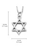 Sterling Silver Double Layer Star of David Pendant Necklace